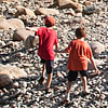 Boys hiking
